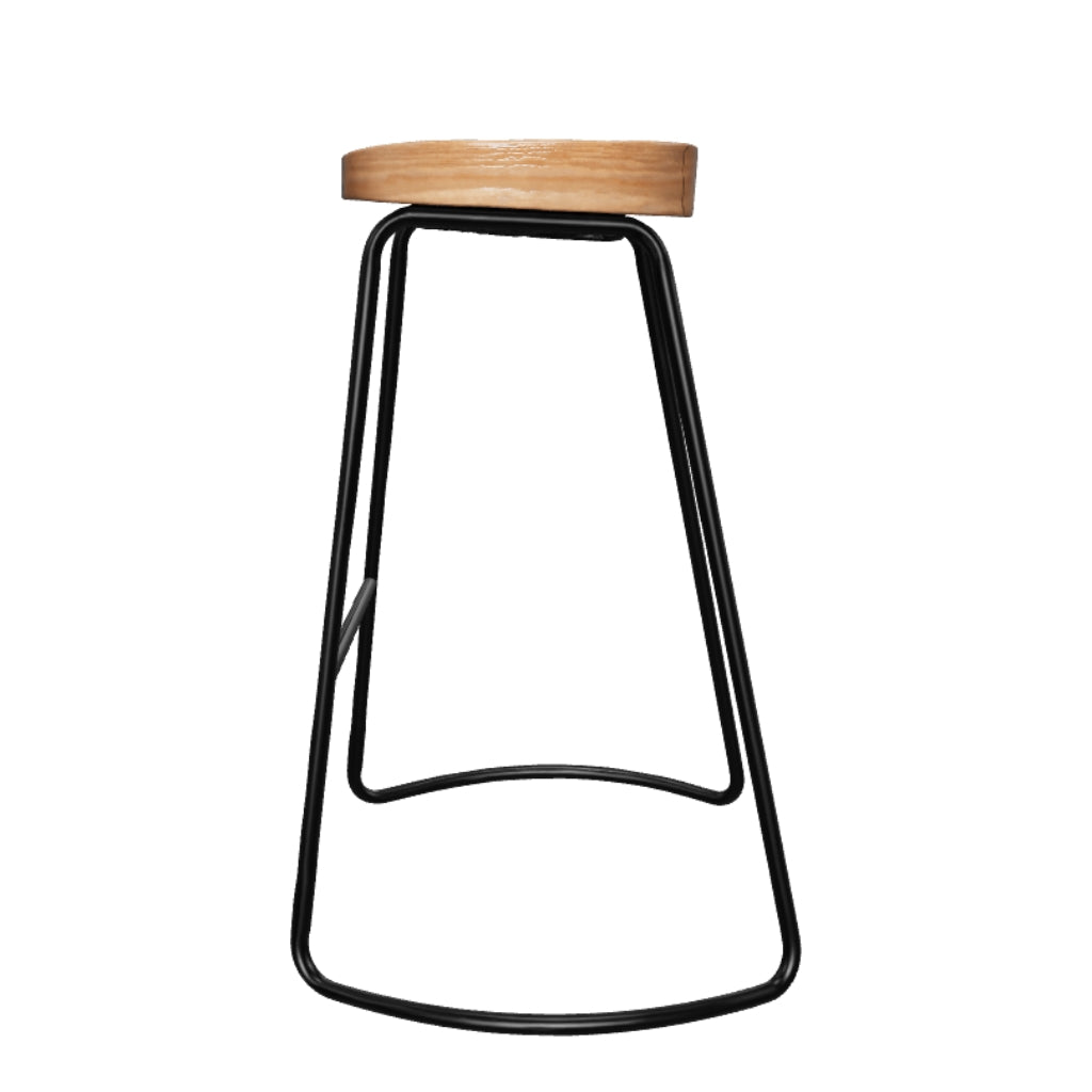 Artiss 2x Bar Stools Tractor Seat 65cm Wooden