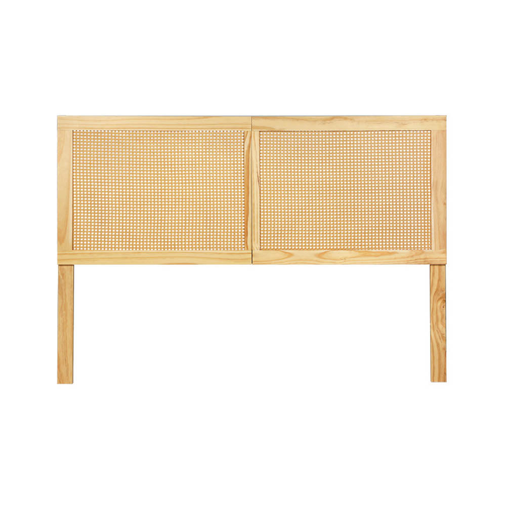 Buy Artiss Bed Head Headboard Queen Rattan RIBO Pine Online Artiss