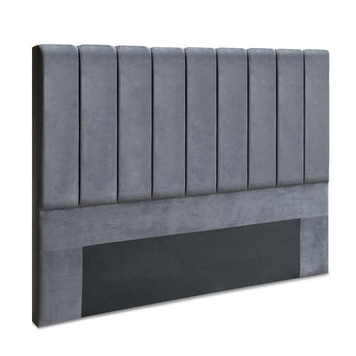 Artiss King Size Fabric Bed Headboard - Grey - Artiss