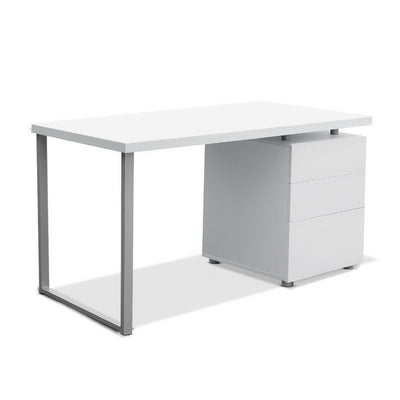 Artiss Metal Desk with 3 Drawers - White - Artiss