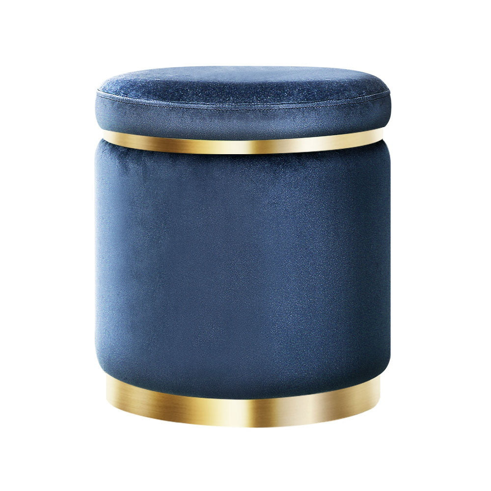 Navy store foot pouffe