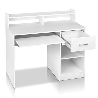 Artiss Office Computer Desk with Storage - White - Artiss