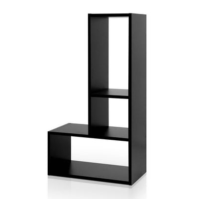 Artiss DIY L Shaped Display Shelf - Black - Artiss