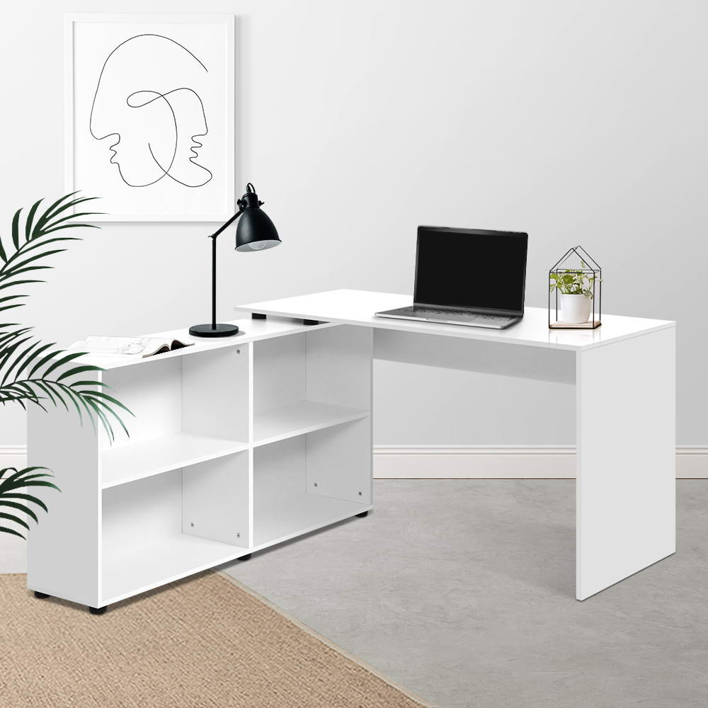 Artiss office computer desk deals with bookshelf