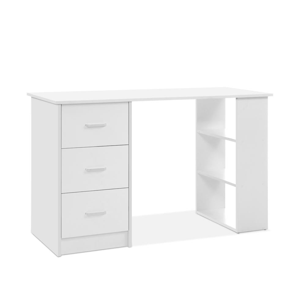 Buy Artiss Computer Desk Drawer Shelf White 120CM Online Artiss