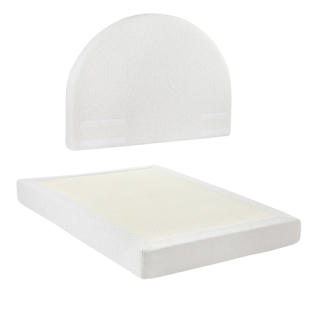 Compressed Bed Frame Buy Artiss Double Bed Frame Boucle Fabric Vacuum Compressed Beds ...