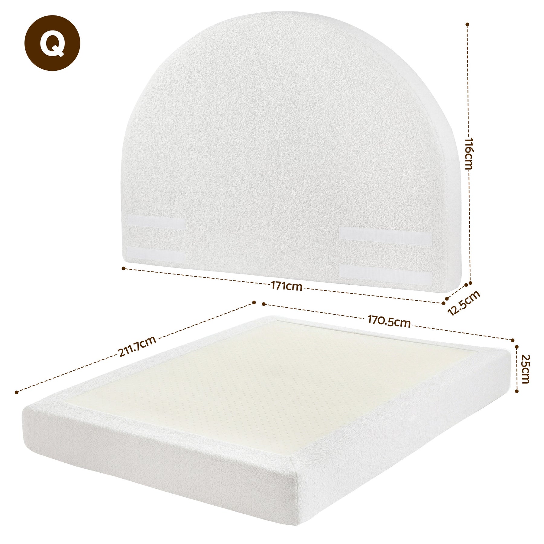 Compressed Bed Frame Buy Artiss Queen Bed Frame Boucle Fabric Vacuum Compressed Beds ...