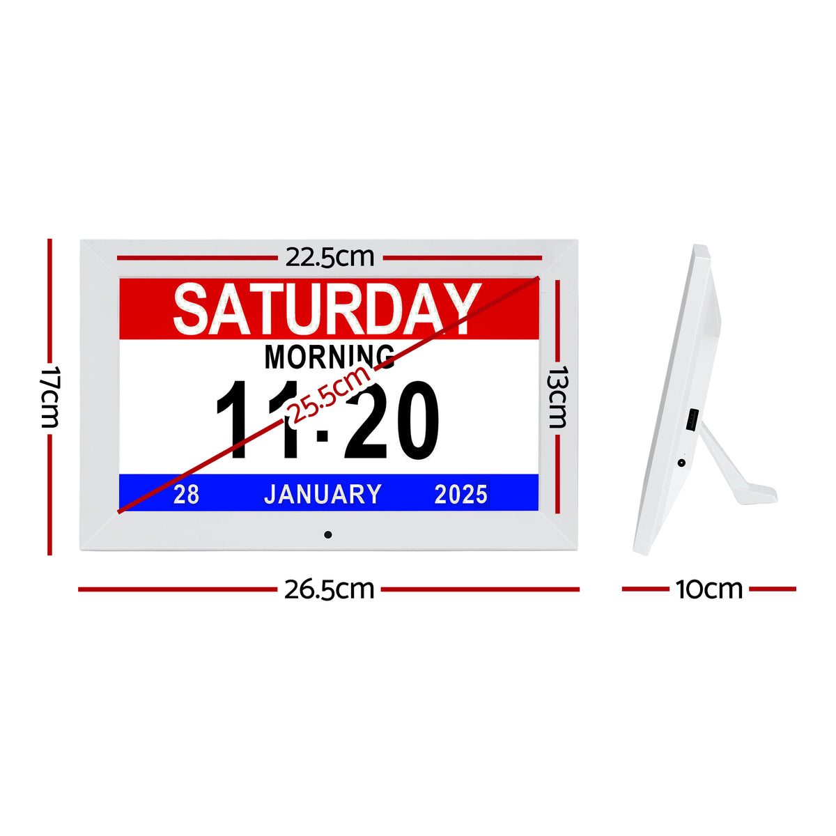 Buy Artiss 10 Digital Day Clock Alarm Calendar Dementia Date Week Desk ...