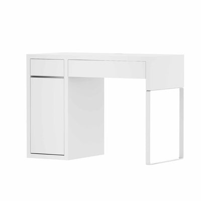 Artiss Metal Desk With Storage Cabinets - White - Artiss