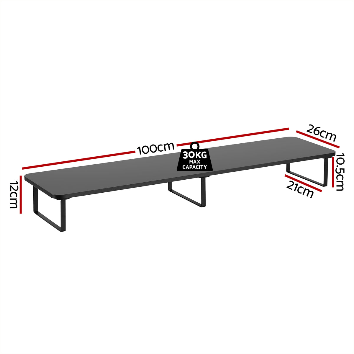 Buy Artiss Dual Monitor Stand 100cm Riser Large Laptop Stand Desk ...