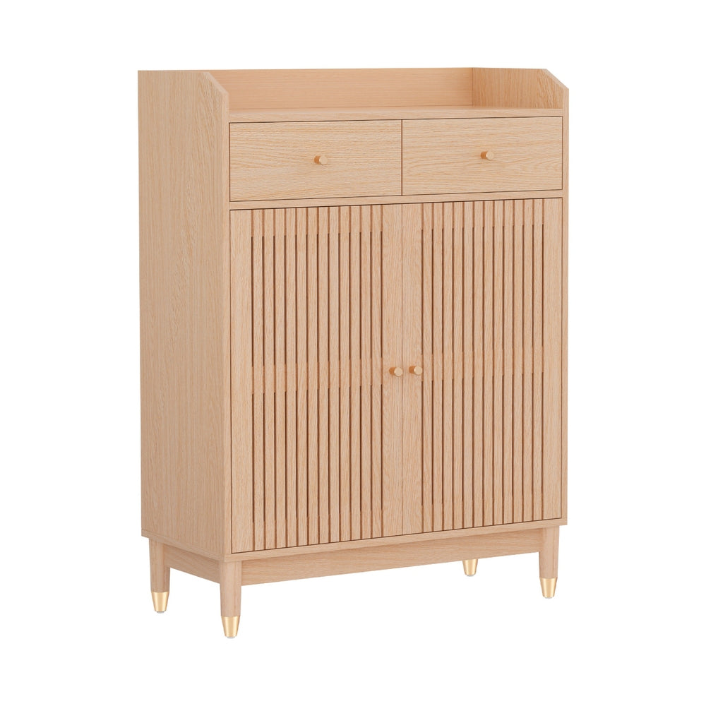 Buy Artiss Shoe Rack Cabinet 4-Tier 16 Pairs Pine Online Artiss