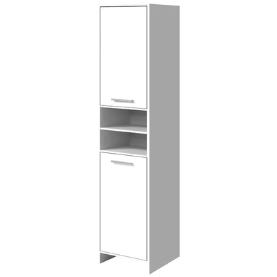 Artiss 185cm Bathroom Tallboy Toilet Storage Cabinet Laundry Cupboard Adjustable Shelf White - Artiss