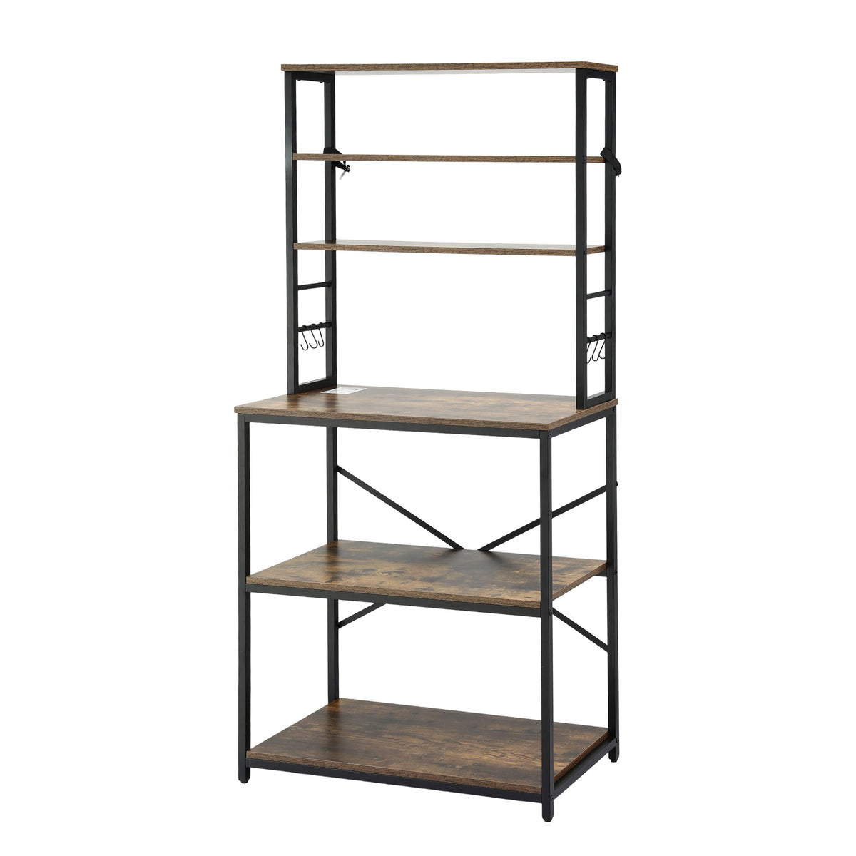 Buy Artiss 6-Tier Kitchen Rack with 6 Hooks Microwave Storage Shelf ...