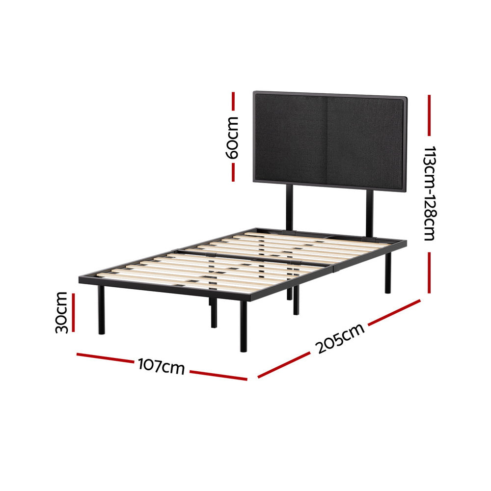 Buy Artiss Bed Frame King Single Size Metal Frame NOE Online - Artiss