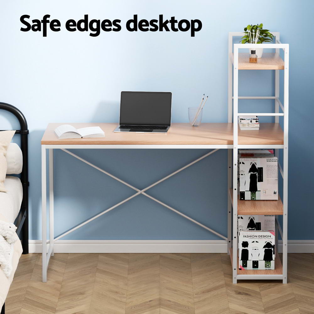 Buy Artiss Computer Desk Shelf Oak 120CM Online - Artiss
