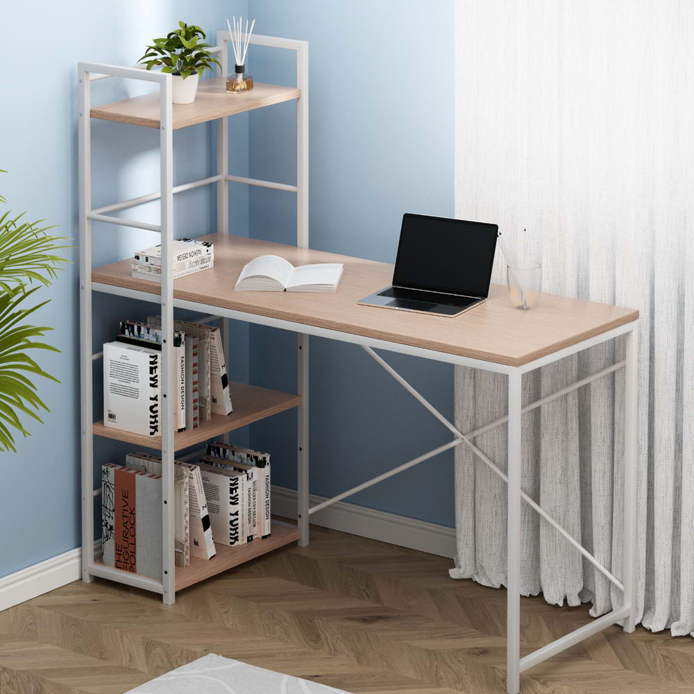 Buy Artiss Computer Desk Shelf Oak 120CM Online - Artiss