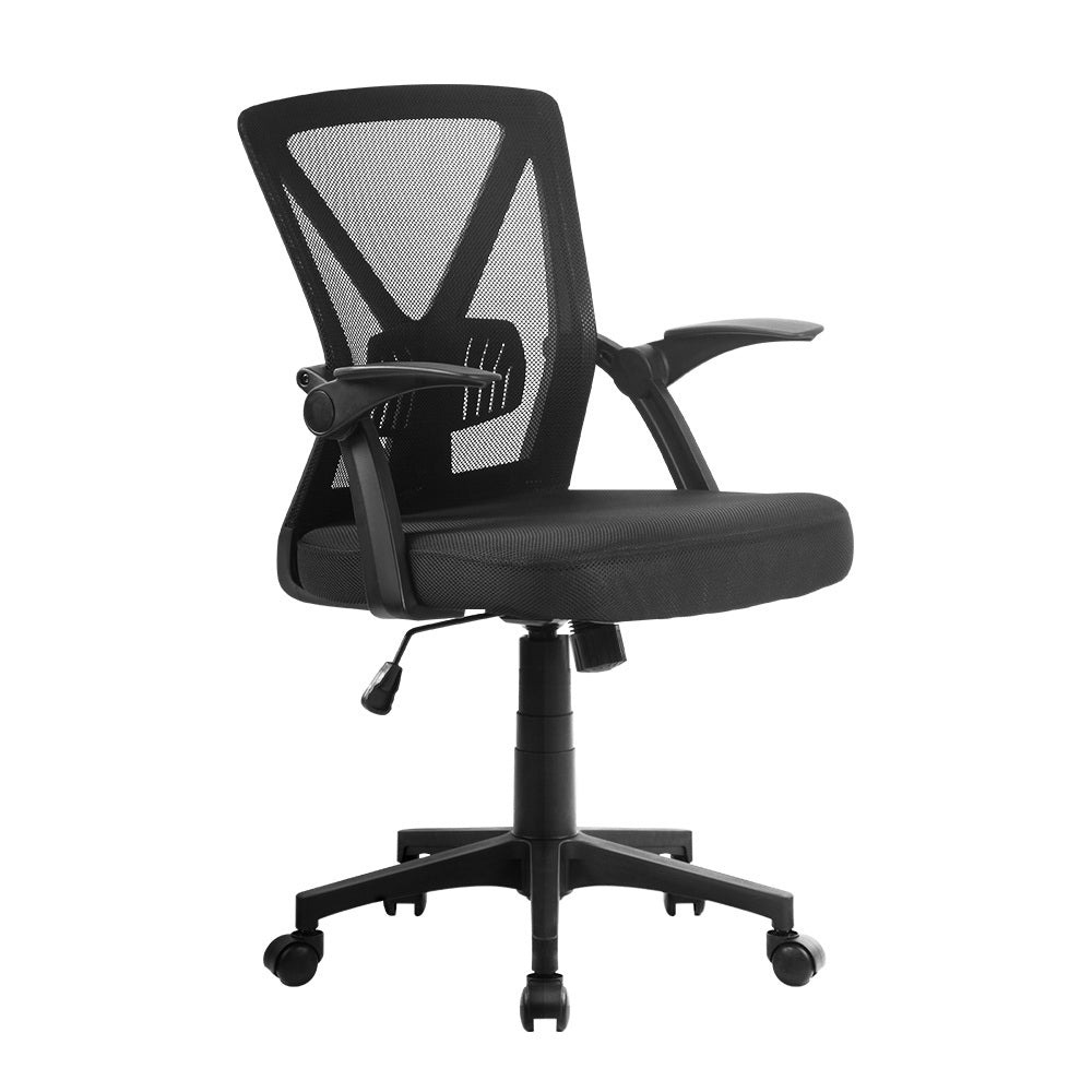 Buy Artiss Mesh Office Chair Mid Back Black Online Artiss