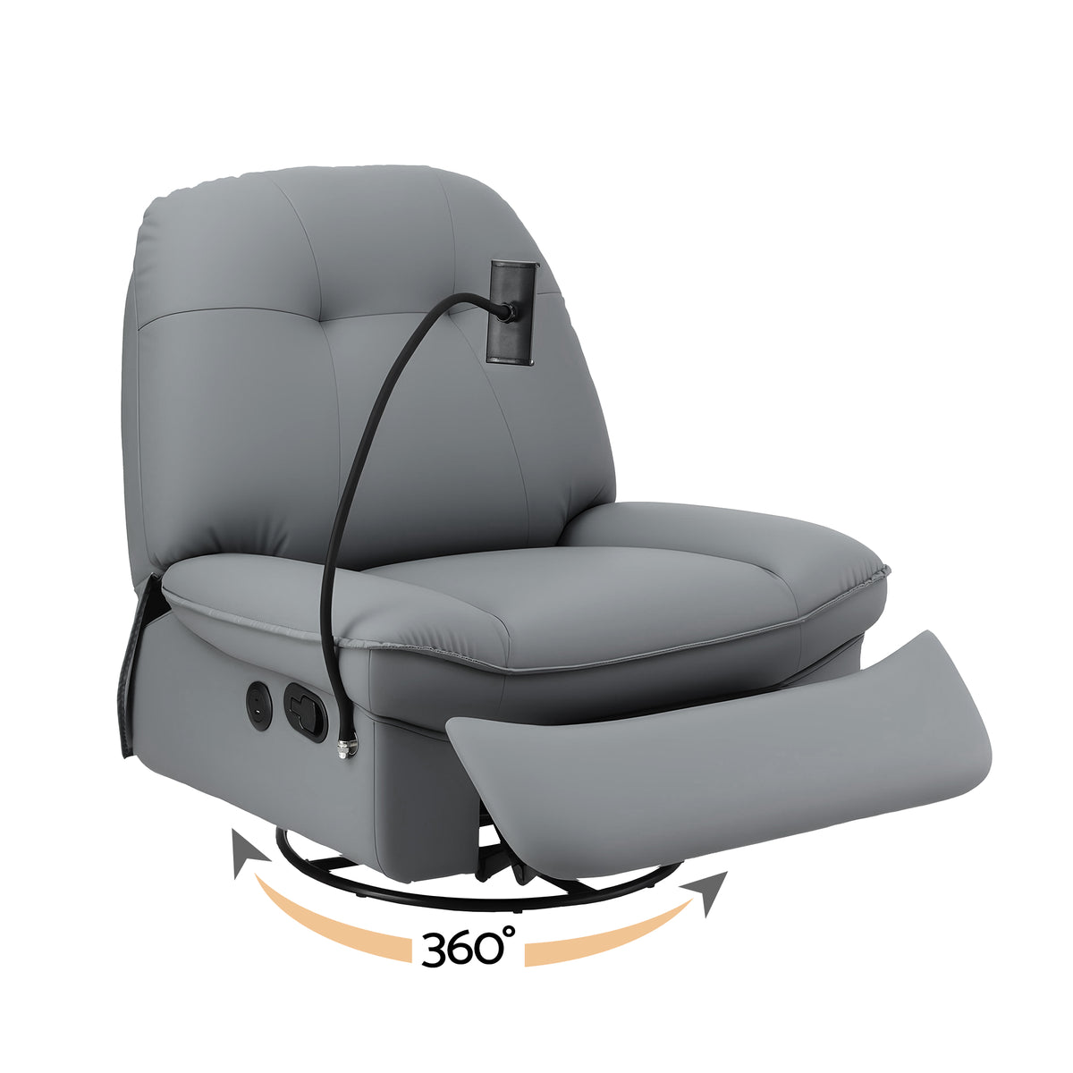 Buy Artiss Manual Swivel Rocker Recliner with USB Ports Rocking Chair ...