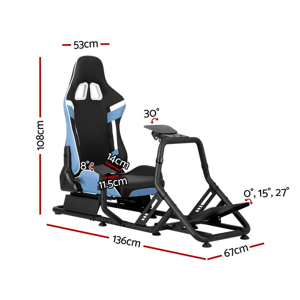 Ranqer Racing Simulator Cockpit - Stoel Met Stalen Frame - Verstelbare Rugleuning Voor Beginners en Professionals - Metalen Frame - Simracing Ranqer Racing Simulator Cockpit - Stoel Met Stalen Frame - Verstelbare Rugleuning Voor Beginners en Professionals - Metalen Frame - Simracing