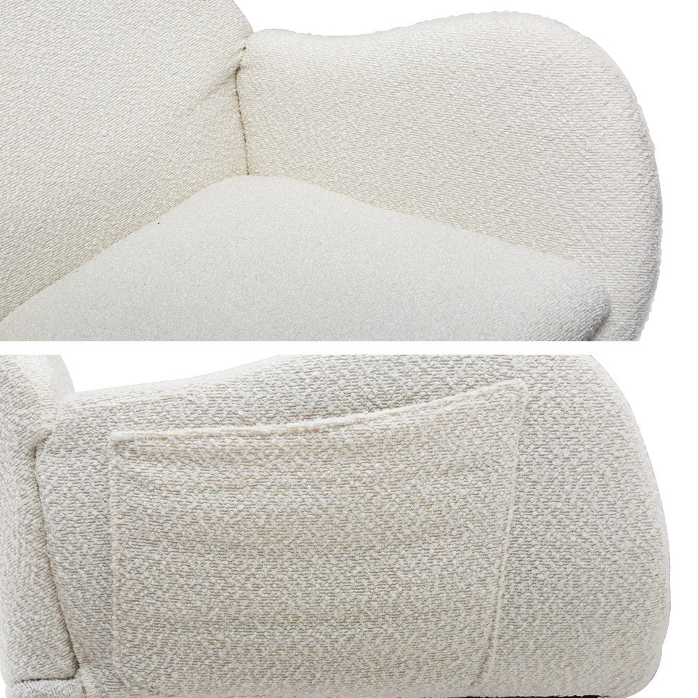 Buy Artiss Rocking Chair Armchair Pillow Boucle White Online - Artiss