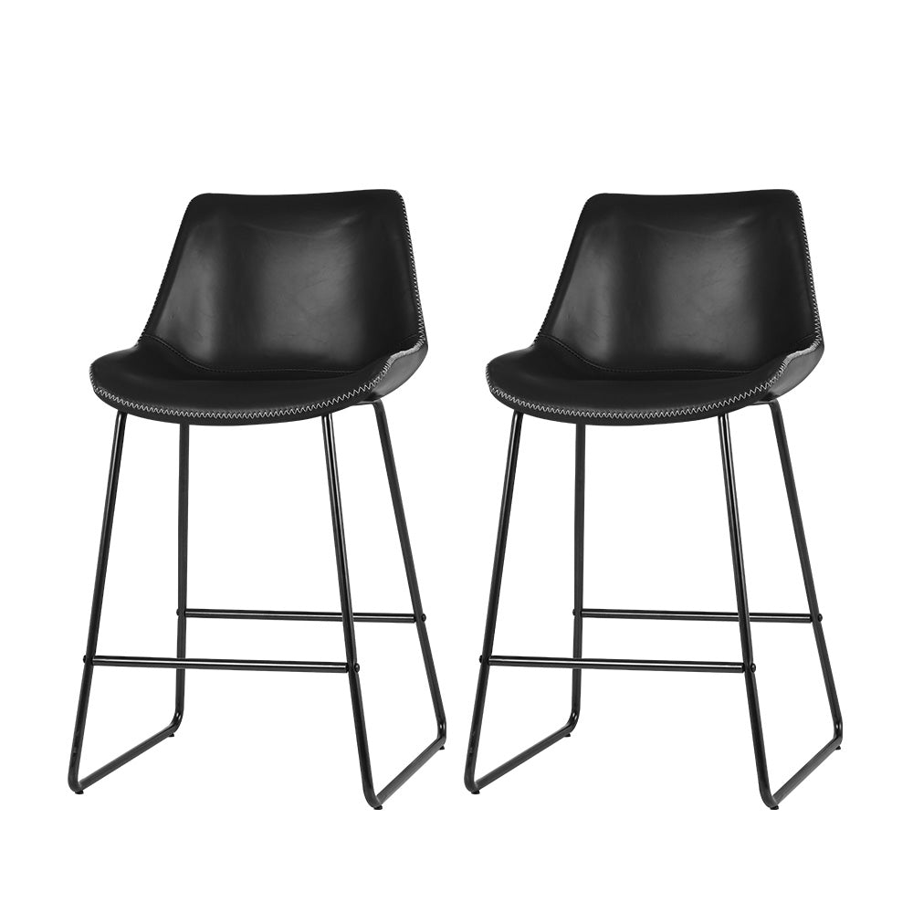 Buy Artiss Bar Stools Kitchen Counter Barstools Leather Metal