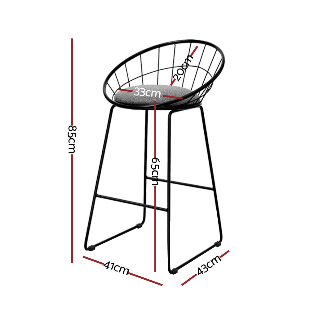 Buy Artiss 4x Bar Stools Padded Seat Metal Online Artiss