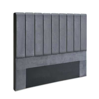 Artiss Queen Size Fabric Bed Headboard - Grey - Artiss