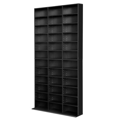 Artiss Adjustable Book Storage Shelf Rack Unit - Black - Artiss
