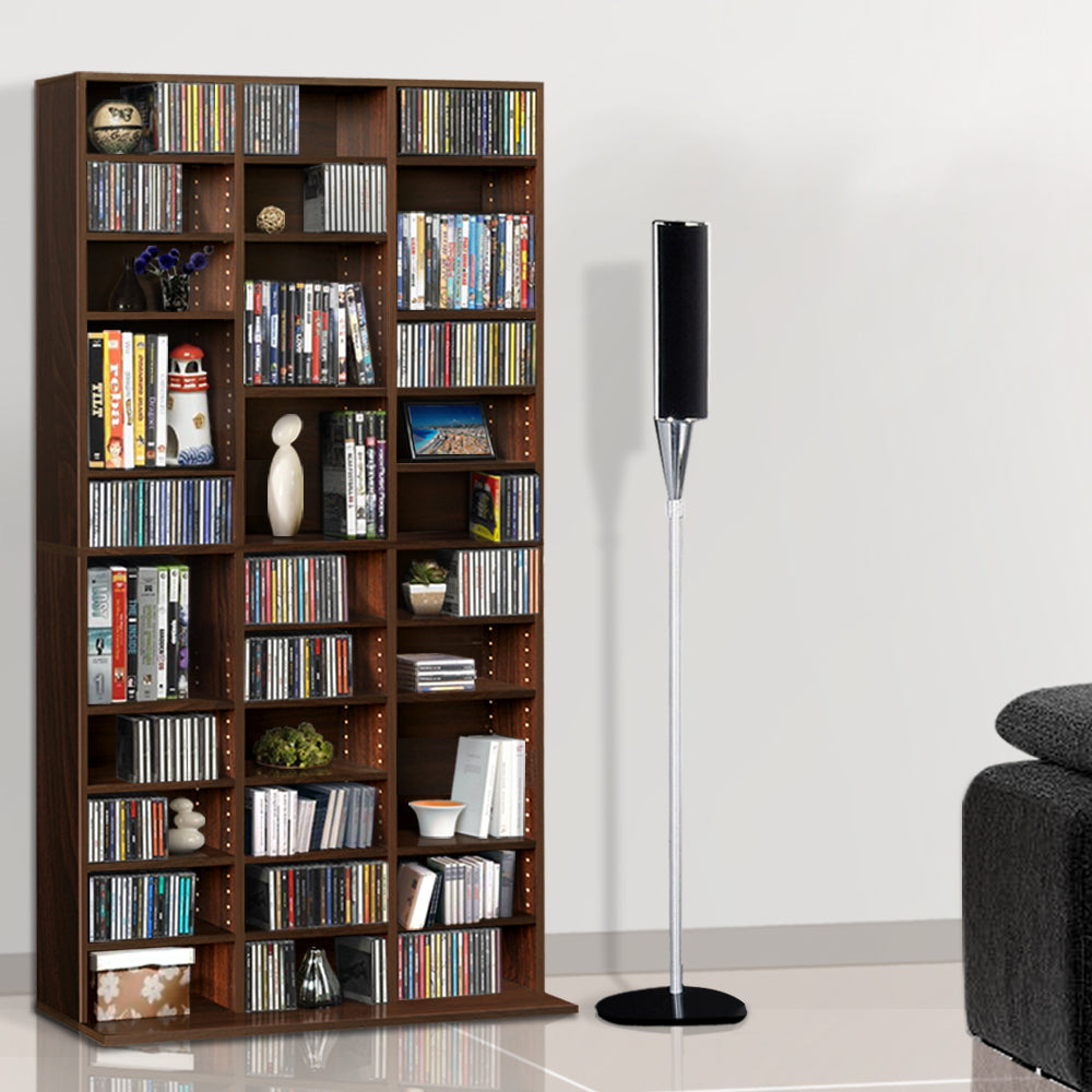 Book Cd Rack Buy Artiss Bookshelf CD Storage Rack - BERT Brown Online - Artiss