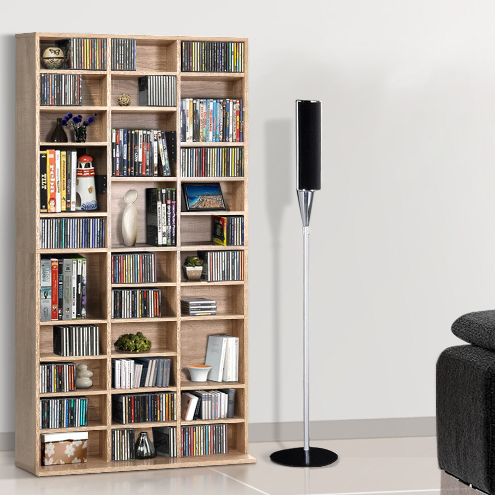 Book Cd Rack Buy Artiss Bookshelf CD Storage Rack - BERT Oak Online - Artiss