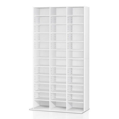 Artiss Adjustable Book Storage Shelf Rack Unit - White - Artiss