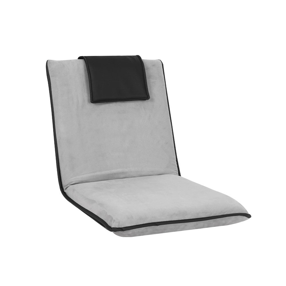 Buy Artiss Floor Lounge Sofa Bed Couch Recliner Chair Folding Chair Cushion Grey Online Artiss