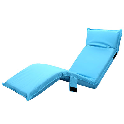 Artiss Adjustable Beach Sun Pool Lounger - Blue - Artiss
