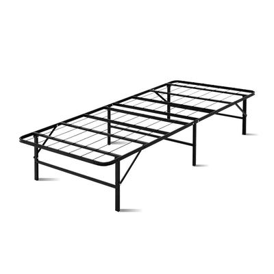 Artiss Duoclev Single Folding Bed Base - Black - Artiss