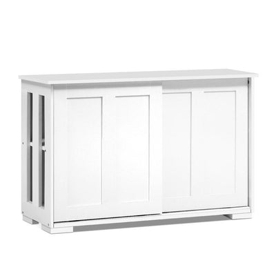 Artiss Buffet Sideboard Cabinet White Doors Storage Shelf Cupboard Hallway Table White - Artiss