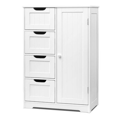 Artiss Bathroom Tallboy Storage Cabinet - White - Artiss