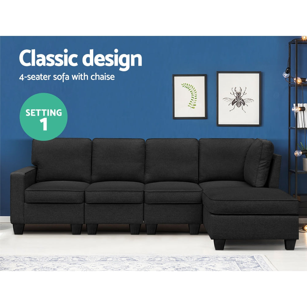 5 seater modular chaise sale